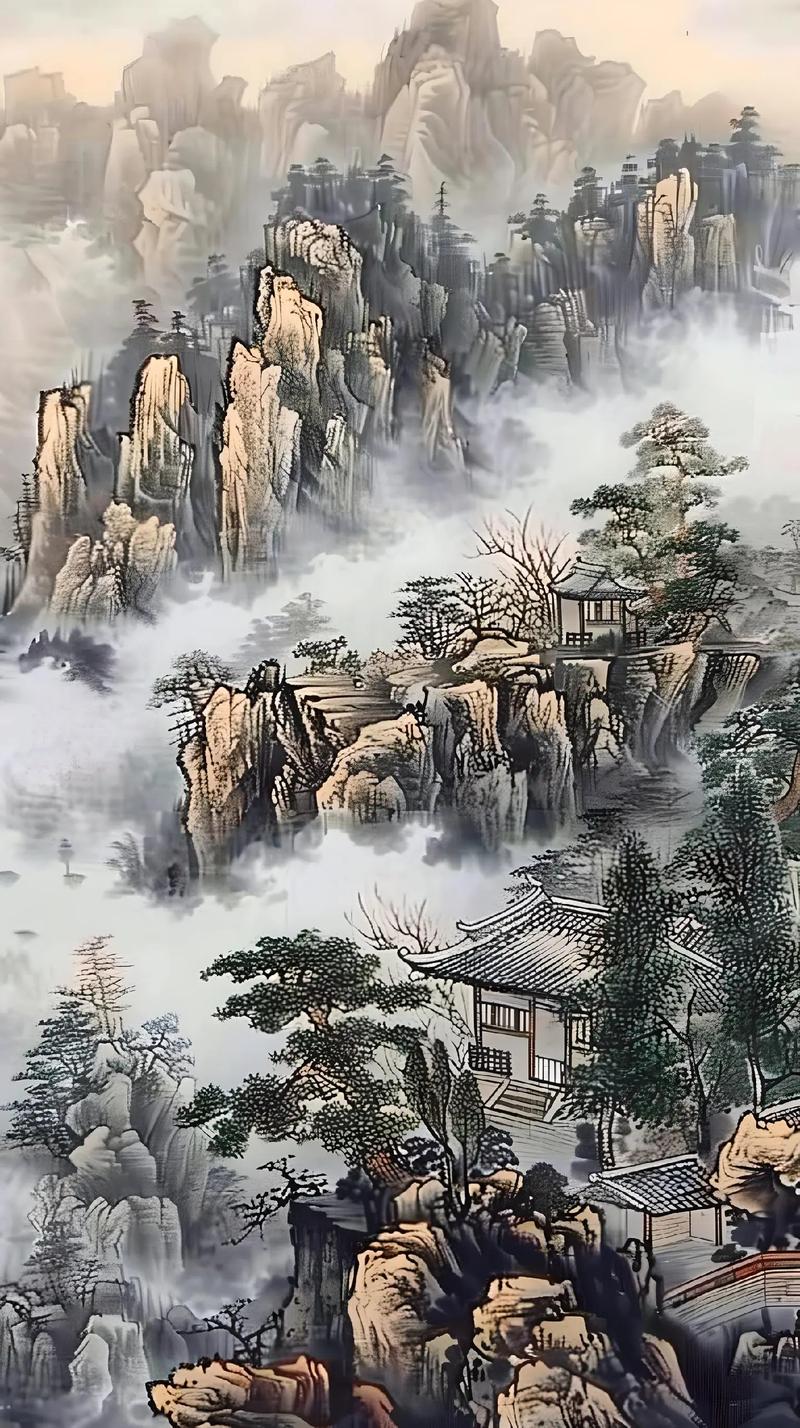 形容山水画的诗句诗词